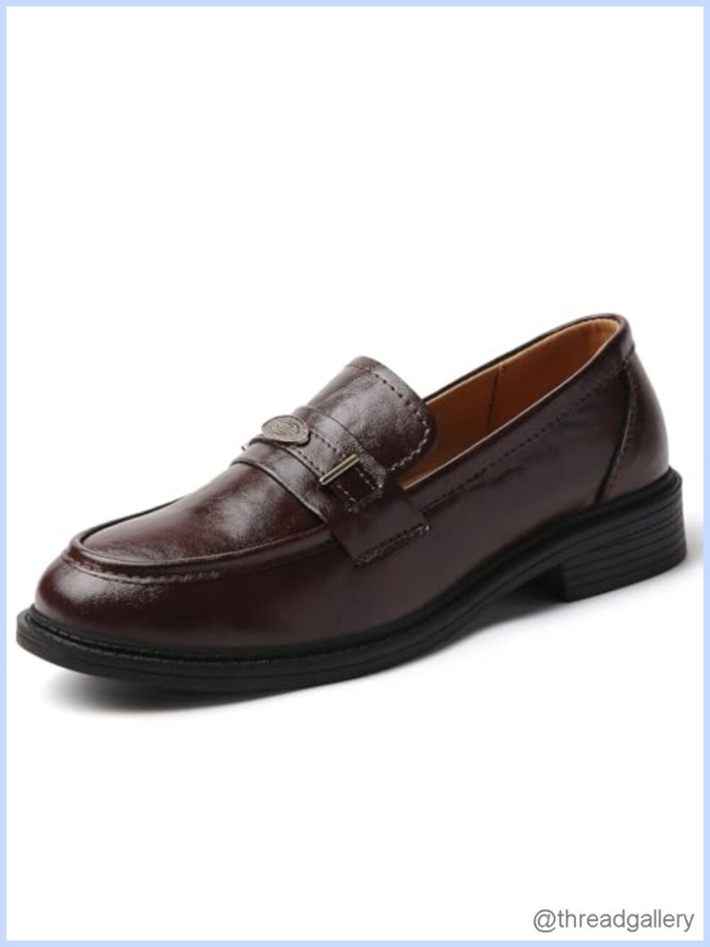 Womens Penny Loafers Faux Leather Slip-On Memory Foam Work Shoes